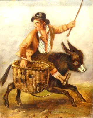 Lot 1140 - 19th century English school - boy riding a...