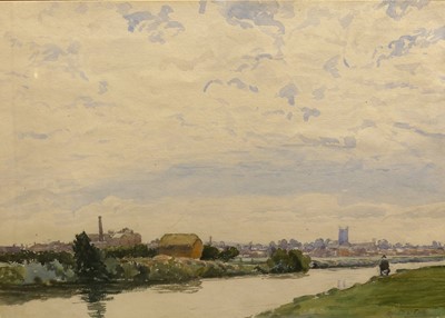 Lot 1147 - Alfred Rich - The River Stour at Dorset with...