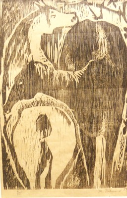 Lot 1153 - Merle Freund - Equestrian composition,...