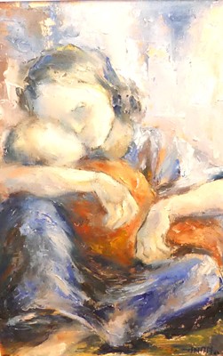 Lot 1156 - Ana Garcia Monzon - figure study, oil on...