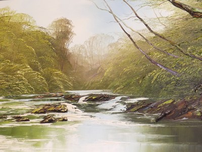 Lot 1165 - Modern palette knife oil on canvas, depicting...