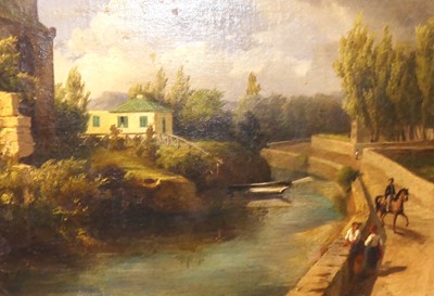 Lot 1162 - 19th century continental school - river...