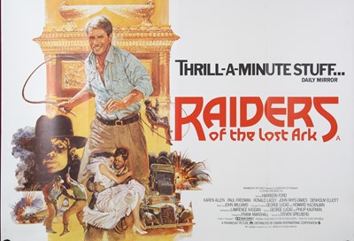 Lot Raiders Of The Lost Ark, 1981, UK quad film...