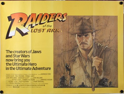 Lot Raiders Of The Lost Ark, 1981 UK quad film...