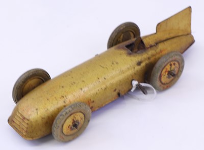 Lot 1736 - Burnett tinplate and clockwork land speed...