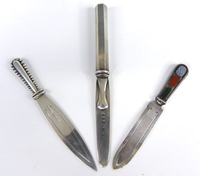 Lot A late Victorian silver bookmark in the form...