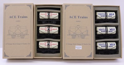 Lot 324 - Two sets of three ACE Trains 0-gauge 4-wheeled...