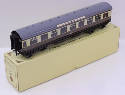 Lot 357 - ACE Trains 0-gauge bogie coach, brown & cream...