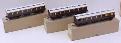 Lot 363 - Three 0-gauge Darstaed GWR clerestory suburban...