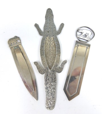 Lot A Victorian silver novelty bookmark in the...