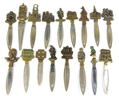 Lot A collection of white metal and brass capped...