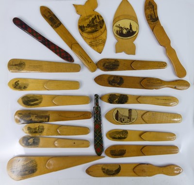 Lot A collection of Mauchline and Tartan ware...