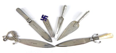 Lot Six Victorian and later silver novelty...