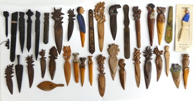 Lot A collection of ebonised, wooden and Tunbridge...