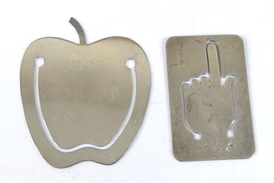 Lot A Tiffany & Co 'Apple' silver bookmark,...