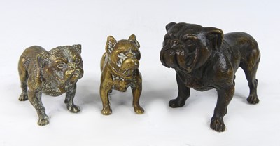 Lot 78 - A collection of three various small cold-cast...
