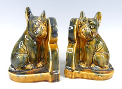 Lot 25 - A pair of Art Deco underglaze painted...