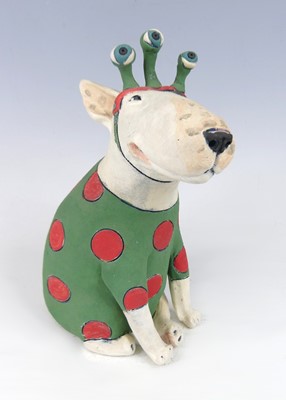 Lot 20 - Marie Prett (contemporary) - a painted pottery...