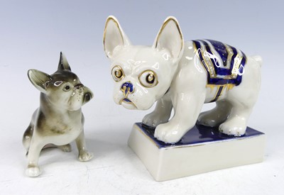 Lot 7 - A Royal Dux glazed porcelain figure of a...