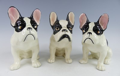 Lot 15 - A collection of six glazed pottery French...