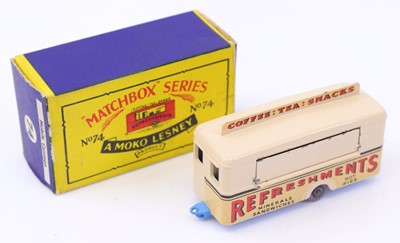 Lot 1320 - Matchbox Lesney No. 74 Mobile Canteen in cream...