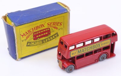 Lot 1321 - Matchbox Lesney No. 5 London Bus in red with...