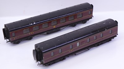 Lot 258 - Two 0 gauge Exley coarse scale coaches, to...