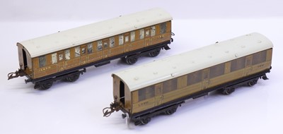 Lot 147 - Two Hornby 0 gauge No.2 LNER coaches, both...