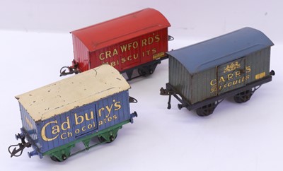 Lot 184 - Three Hornby 0 gauge wagons to include a...
