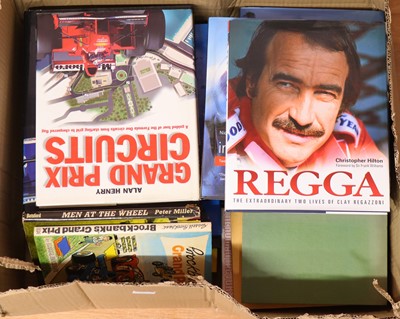 Lot 2053 - A box of racing interest collectors books, to...