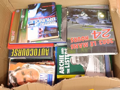 Lot 2054 - A box of racing interest collectors books, to...