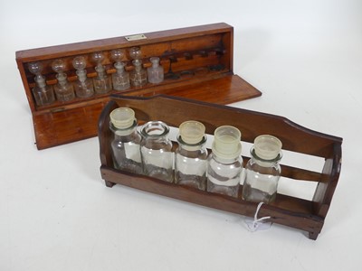 Lot 93 - A 19th century mahogany table top apothecary...