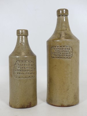 Lot 95 - Two 19th century stoneware bottles, each with...