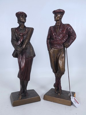 Lot 102 - A pair of Austin Sculpture painted figures of...