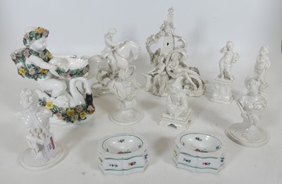 Lot 108 - A group of blanc-de-chine porcelain figures,...