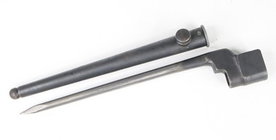 Lot 177 - A British Army No.4 Mk II spike bayonet, in...