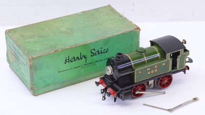 Lot 128 - Hornby EM320, 20v AC, 0-4-0 tin-printed tank...