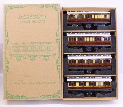 Lot 342 - Darstaed 0-gauge set of four GWR 6-wheel...