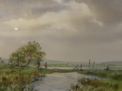 Lot 1024 - V. L. Payne - Fenland maize, oil on board, 90...