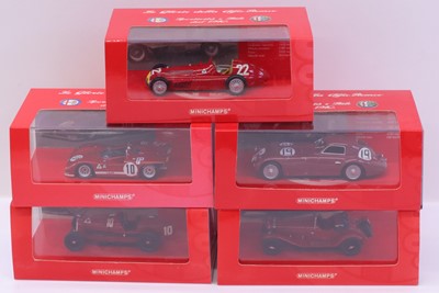 Lot 1937 - Minichamps 1/43 scale group of five Alfa Romeo...
