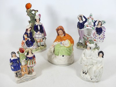 Lot 169 - A collection of 19th century Staffordshire...