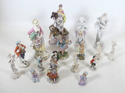 Lot 172 - A collection of porcelain figures, to include...
