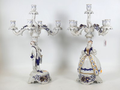 Lot 174 - A pair of reproduction German porcelain...
