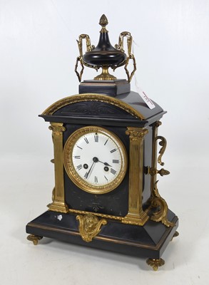 Lot 181 - A late 19th century gilt metal mounted black...