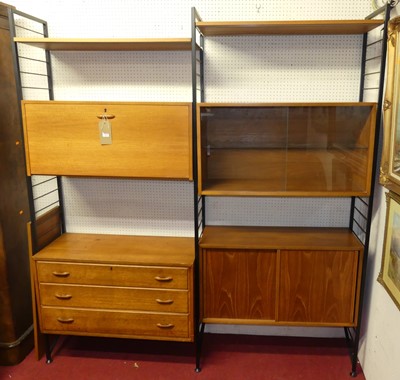 Lot 1177 - A 1970s 3ft Ladderax teak and black painted...