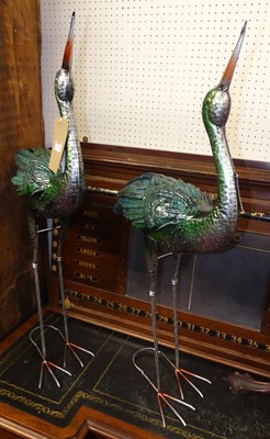 Lot 1182 - A pair of contemporary pressed metal and...