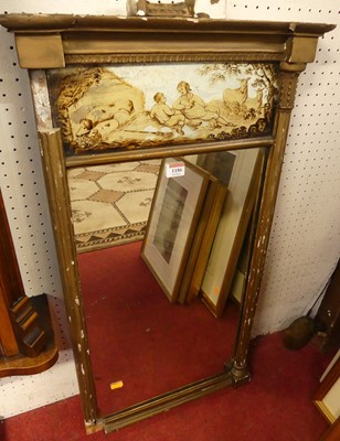 Lot 1186 - A mid-19th century giltwood pier mirror, the...