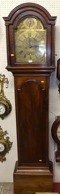 Lot 1189 - A George III mahogany longcase clock, the...