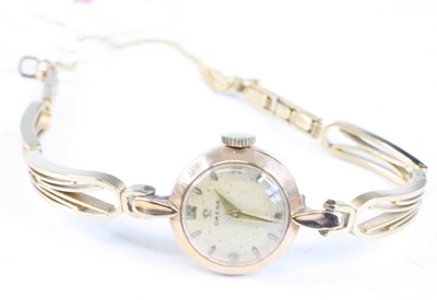 Lot 356 - A vintage lady's Omega 9ct gold cased manual...