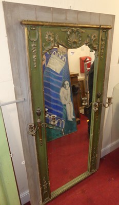 Lot 1218 - A provincial French painted and gilt decorated...